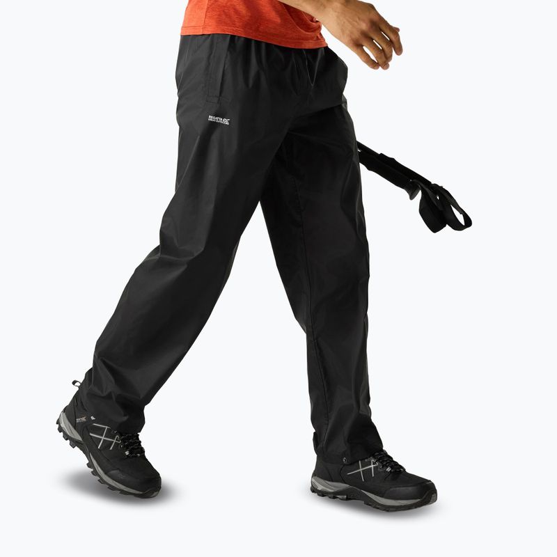 Pantaloni da uomo con membrana REGATTA Pack It Overtrousers black 4