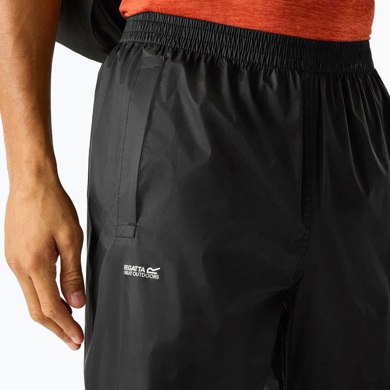 Pantaloni da uomo con membrana REGATTA Pack It Overtrousers black 5