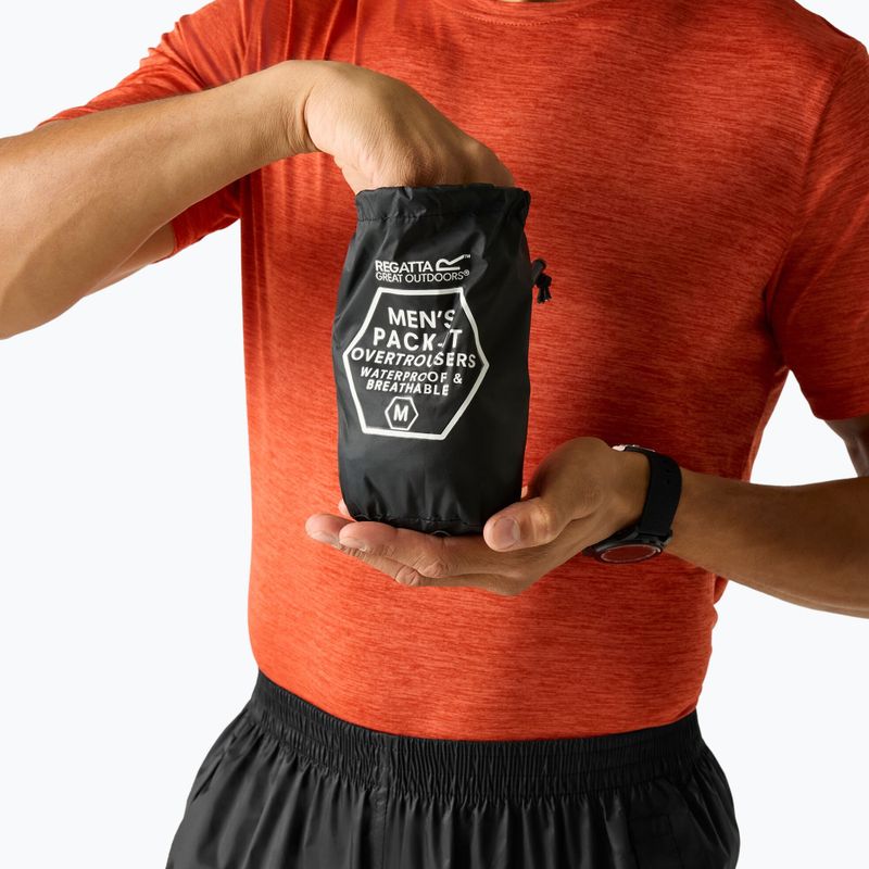 Pantaloni da uomo con membrana REGATTA Pack It Overtrousers black 6