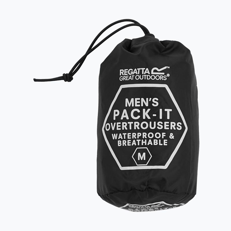 Pantaloni da uomo con membrana REGATTA Pack It Overtrousers black 10