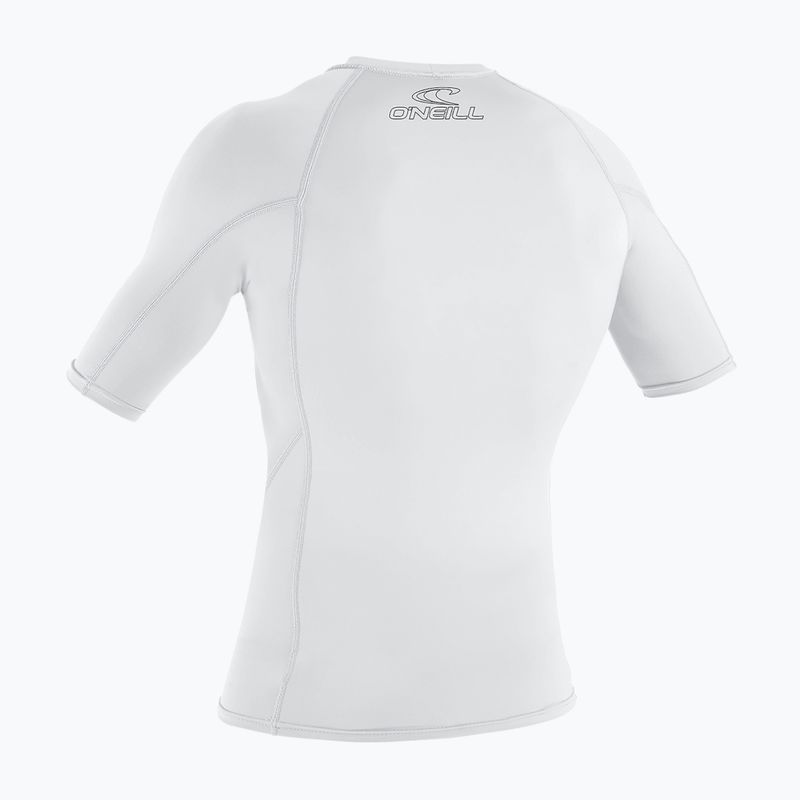 Maglietta da bagno da uomo O'Neill Basic Skins Rash Guard bianco 2