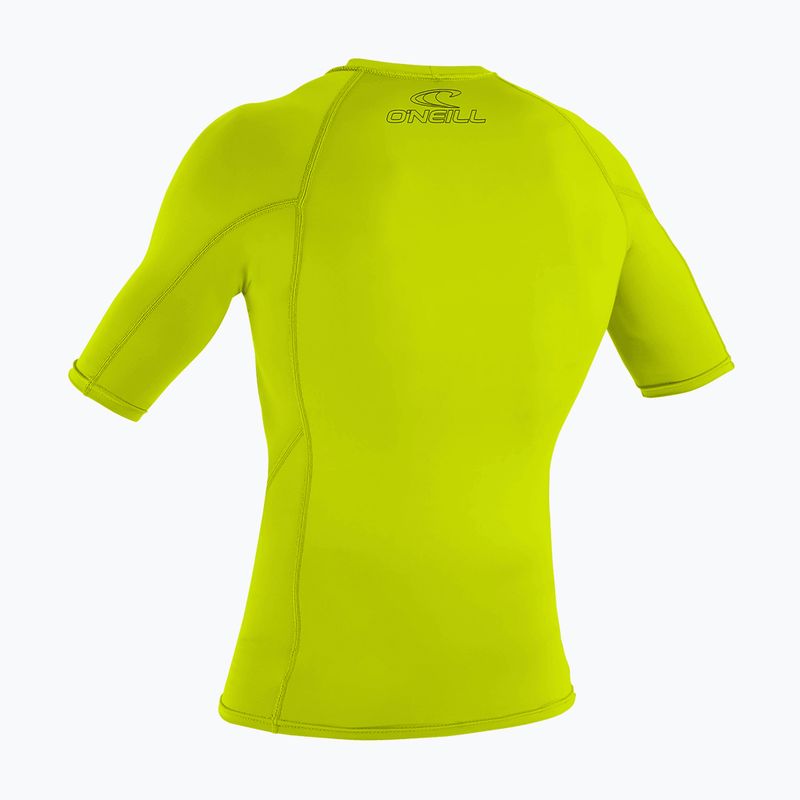 Camicia da bagno O'Neill Basic Skins Rash Guard da uomo lime 2