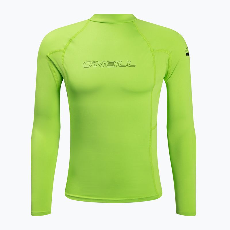 Costume da bagno a maniche lunghe da uomo O'Neill Basic Skins Rash Guard lime
