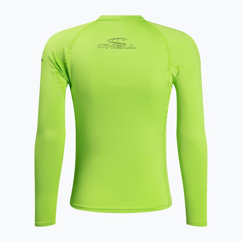 Costume da bagno a maniche lunghe da uomo O'Neill Basic Skins Rash Guard lime 2