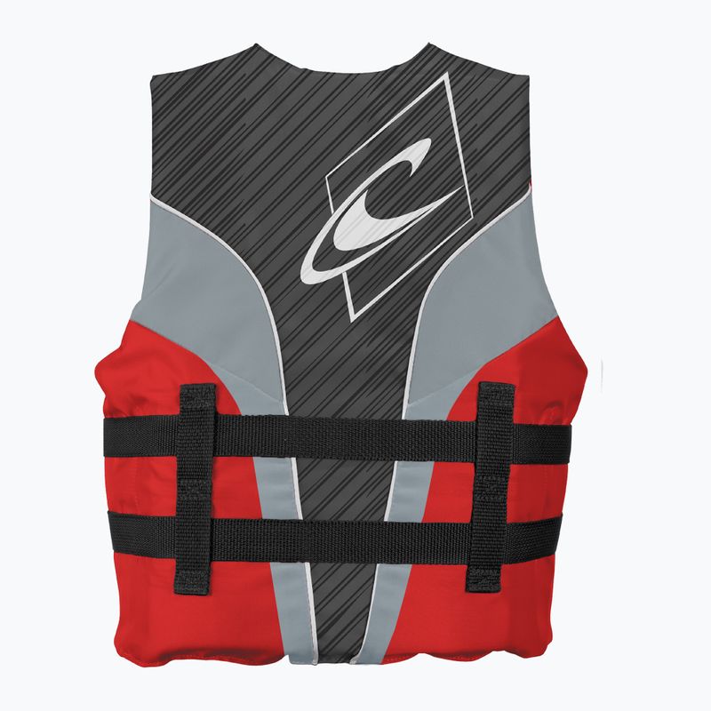 Gilet O'Neill Superlite 50N ISO da bambino fumo/grafite/rosso bianco 2