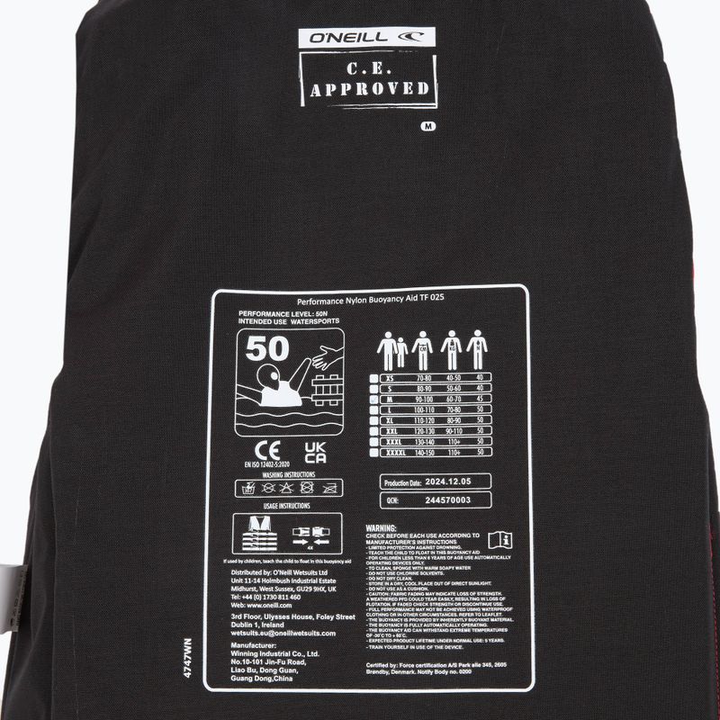 O'Neill Rental Superlite 50N ISO gilet di assicurazione rosso/blu 4