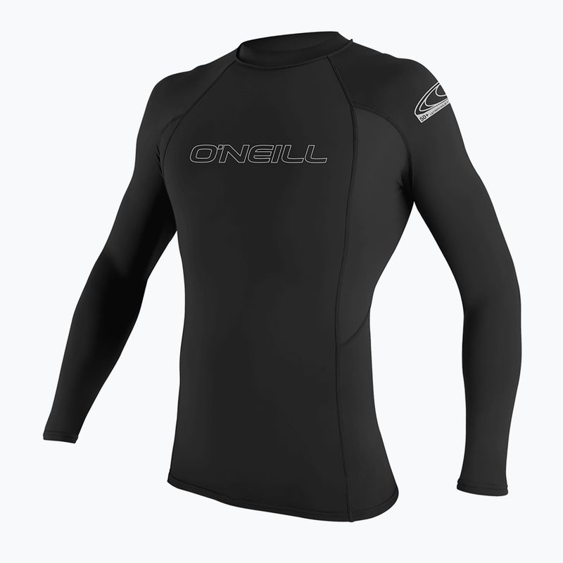 O'Neill Basic Skins Rash Guard da uomo per il nuoto a maniche lunghe nero