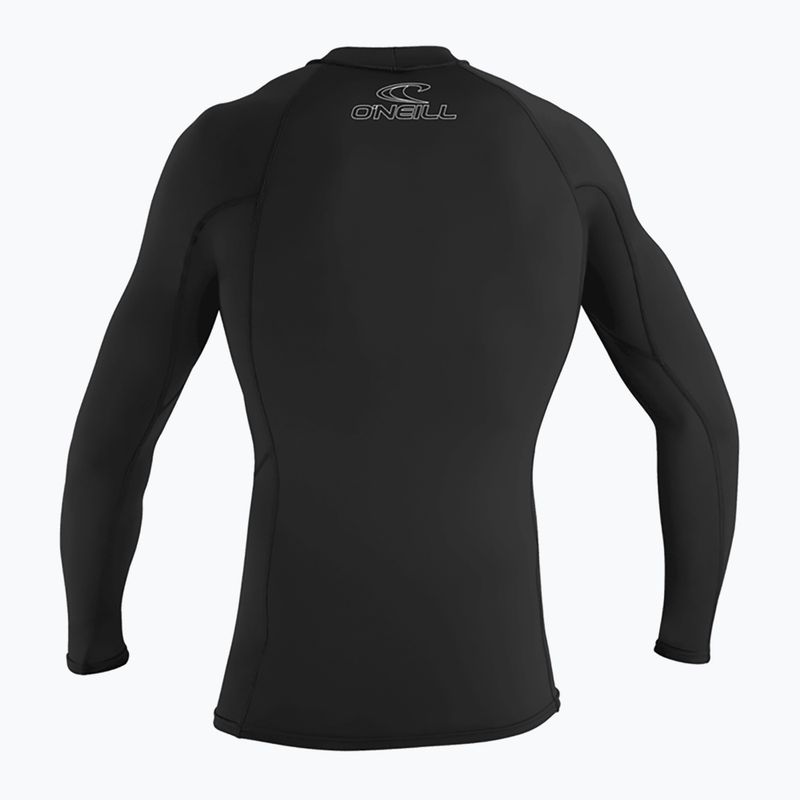 O'Neill Basic Skins Rash Guard da uomo per il nuoto a maniche lunghe nero 2
