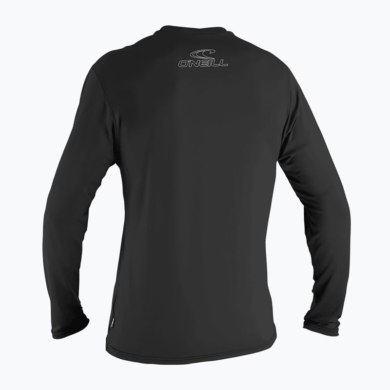 O'Neill Basic Skins Sun Shirt da uomo per il nuoto a maniche lunghe nero 2