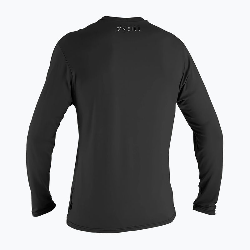 O'Neill Basic Skins Sun Shirt da uomo per il nuoto a maniche lunghe nero 2