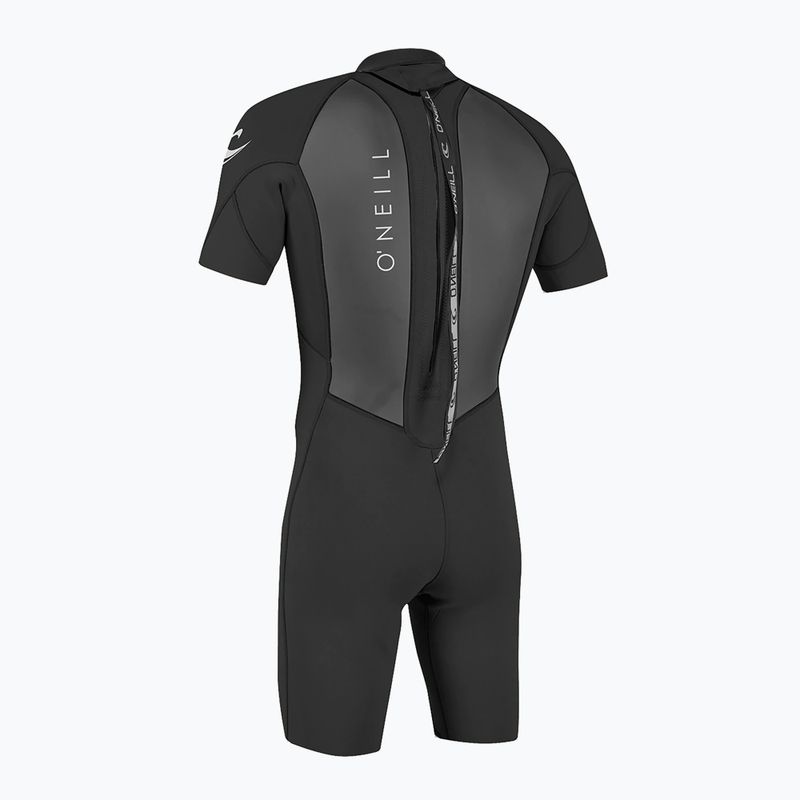 O'Neill Reactor-2 2 mm Back Zip S/S Swim Foam Spring Uomo nero 2