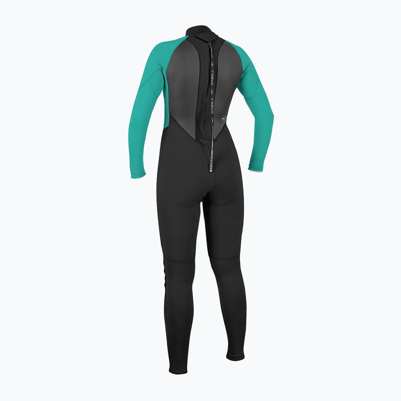 O'Neill Reactor-2 3/2 mm Back Zip Full black/ltaqua Swim Foam da donna 2