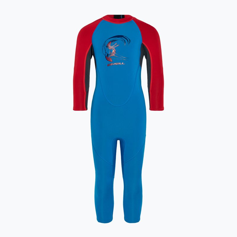 O'Neilller Reactor-2 2 mm Back Zip Full bambini nuotare schiuma ej9/ocean/graph/red