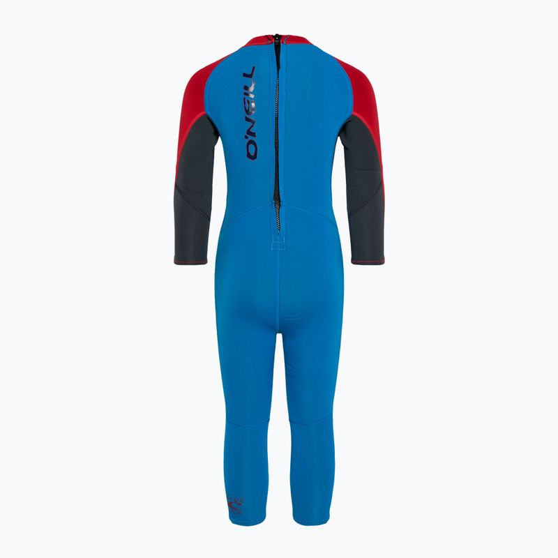 O'Neilller Reactor-2 2 mm Back Zip Full bambini nuotare schiuma ej9/ocean/graph/red 2