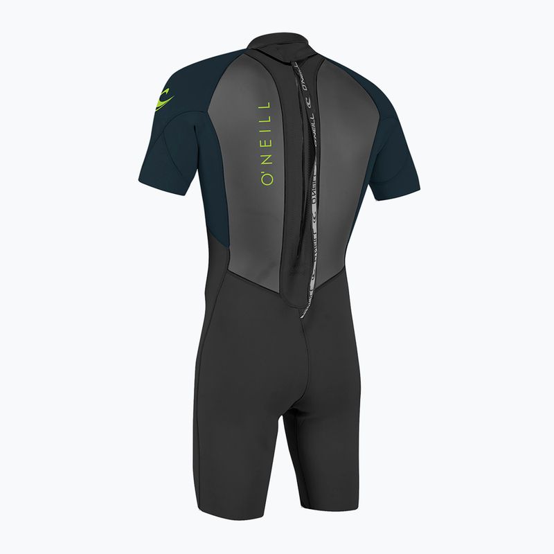 O'Neill Reactor-2 2 mm Back Zip Spring nero/ardesia schiuma da nuoto per bambini 2