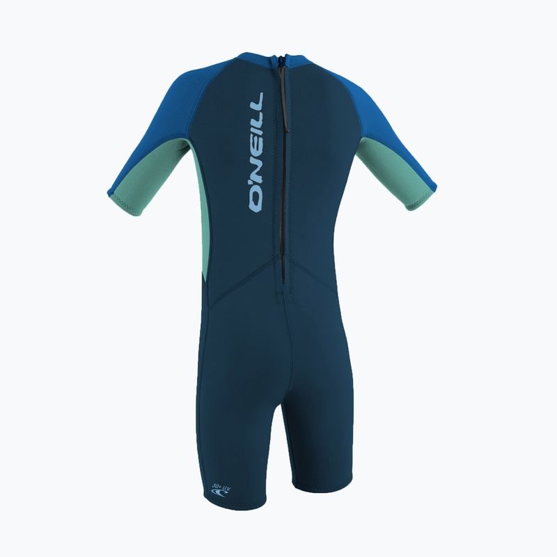 O'Neilller Reactor-2 2 mm Back Zip slate/ligh aqua/ocean schiuma da nuoto per bambini 2