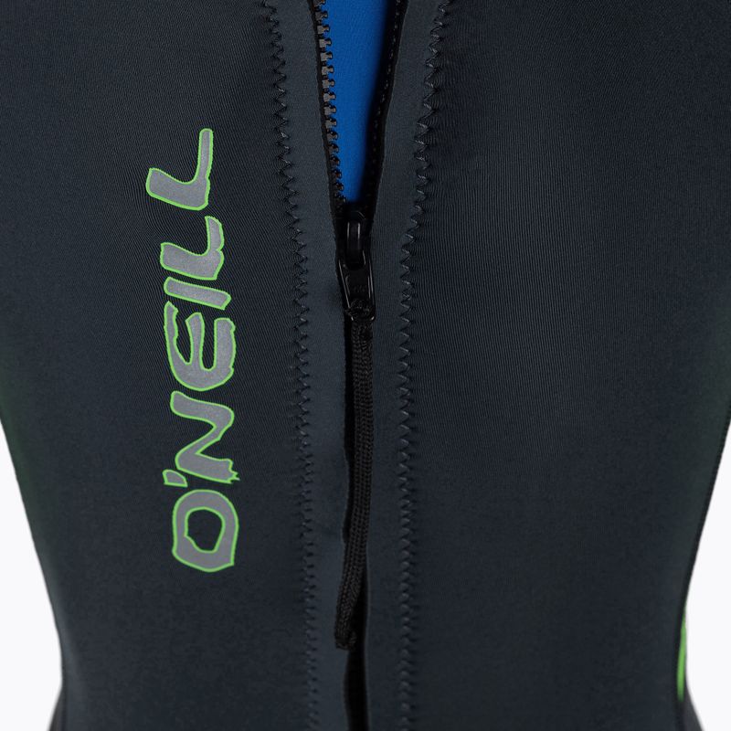 O'Neilller Reactor-2 2 mm Back Zip S/S fx6/graphite/dayglo/ocean schiuma da nuoto per bambini 4