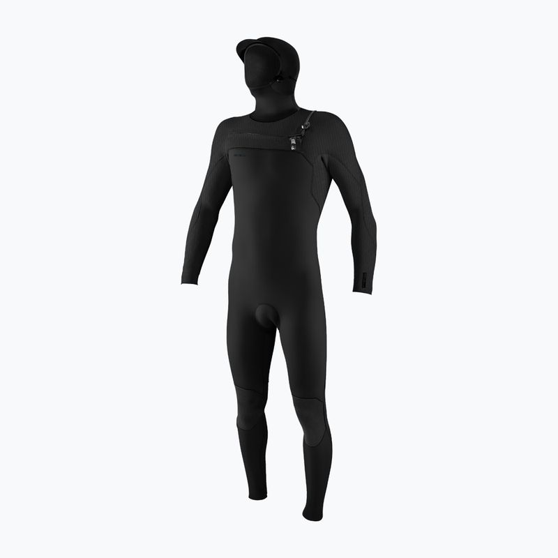 Muta da nuoto uomo O'Neill Hyperfreak 4/3+ mm Chest Zip with Hood black/black