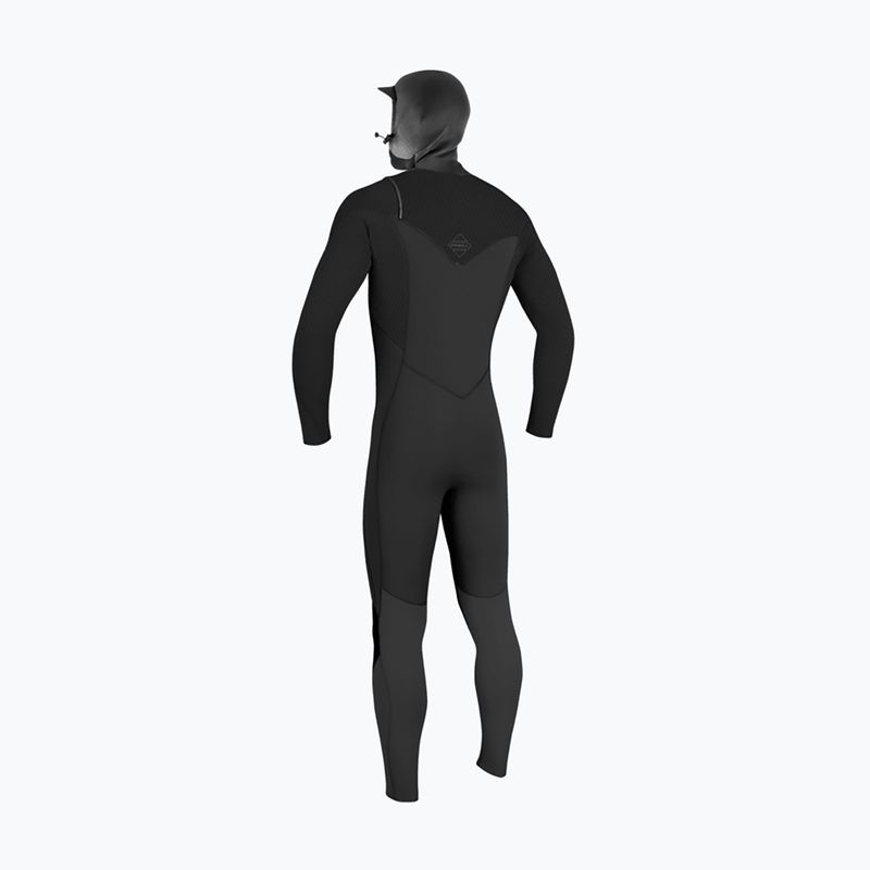 Muta da nuoto uomo O'Neill Hyperfreak 4/3+ mm Chest Zip with Hood black/black 2
