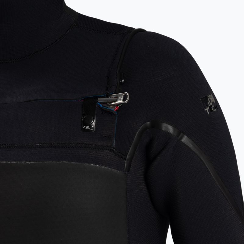Uomo O'Neill Psycho Tech 6/4+ Chest Zip W/Hood Nero 5366 Swim Foam 4