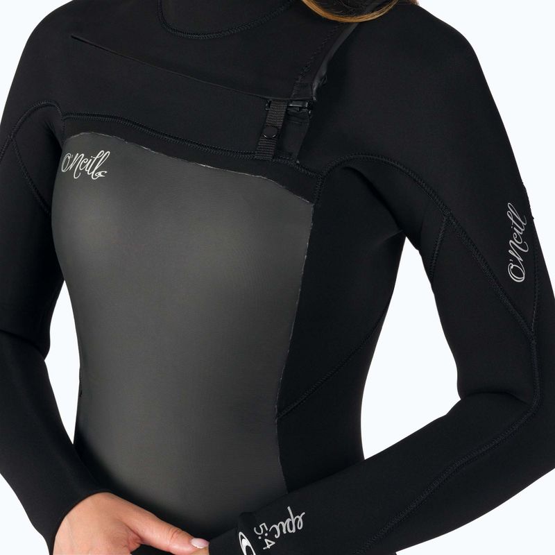Schiuma da nuoto da donna O'Neill Epic 5/4 Chest Zip Full nero 3