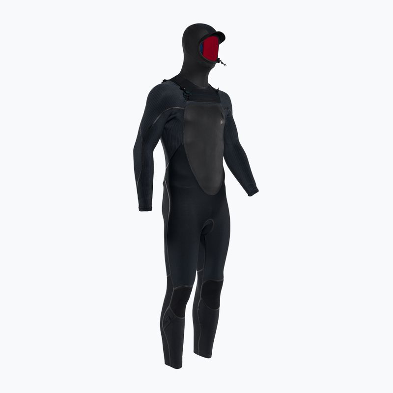 Uomo O'Neill Mutant Legend 5/4 Chest Zip W/Hood Full Black Swim Foam