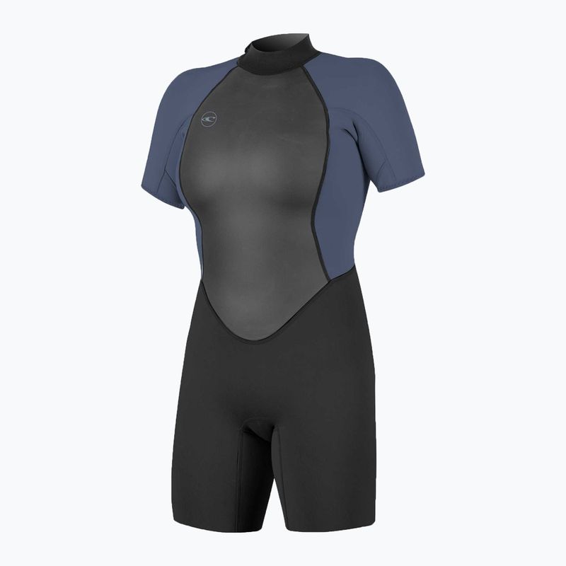 O'Neill Reactor-2 2mm Back Zip S/S Spring donna nero/nebbia Swim Foam