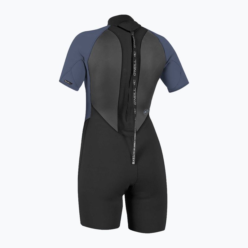 O'Neill Reactor-2 2mm Back Zip S/S Spring donna nero/nebbia Swim Foam 2