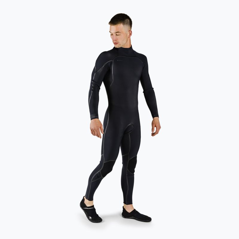 Uomo O'Neill Psycho One 3/2 Back Zip Full Black Swim Foam 2