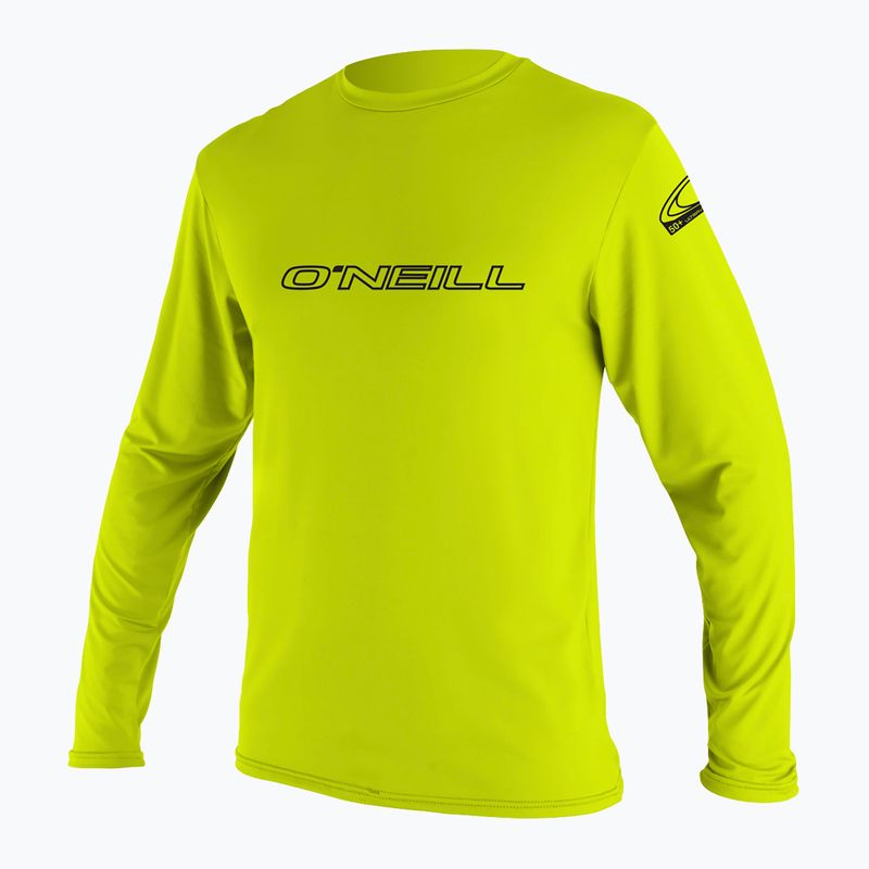 O'Neill Basic Skins Sun Shirt Uomo a maniche lunghe da nuoto lime