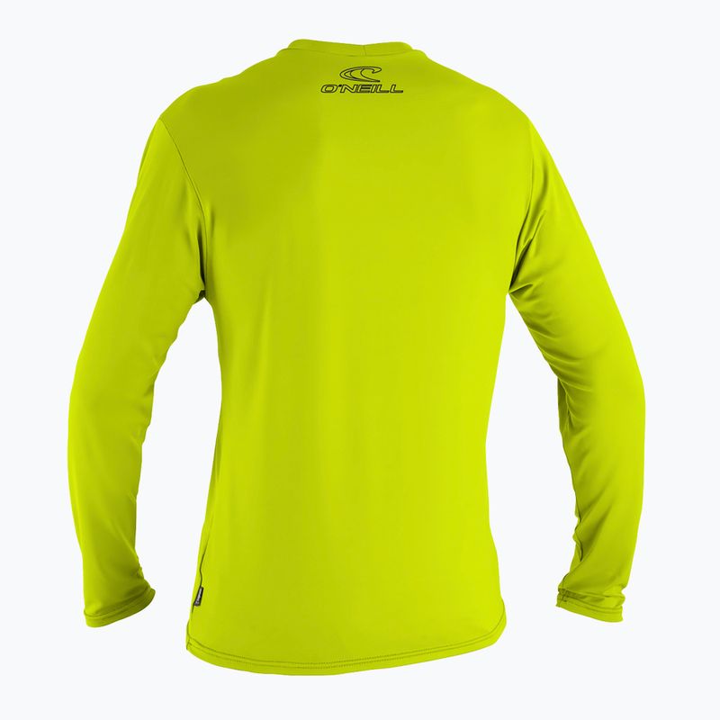 O'Neill Basic Skins Sun Shirt Uomo a maniche lunghe da nuoto lime 2