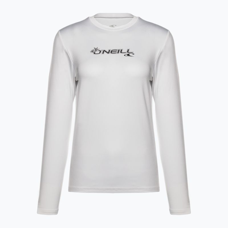 Camicia da nuoto a maniche lunghe O'Neill Basic Skins Sun Shirt bianca da donna