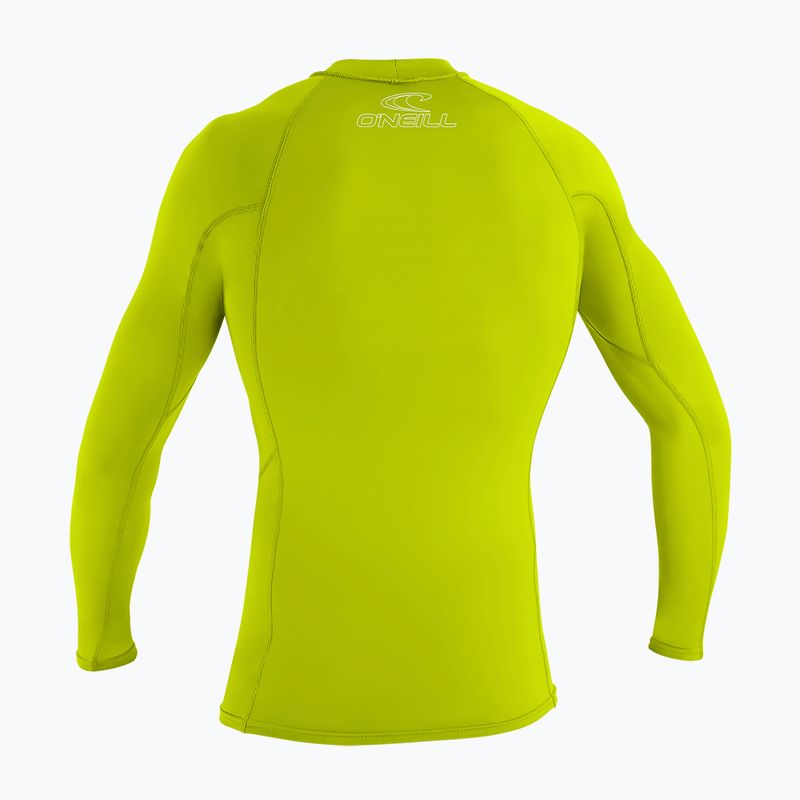 Costume da bagno a manica lunga per bambini O'Neill Basic Skins LS Rash Guard lime 2