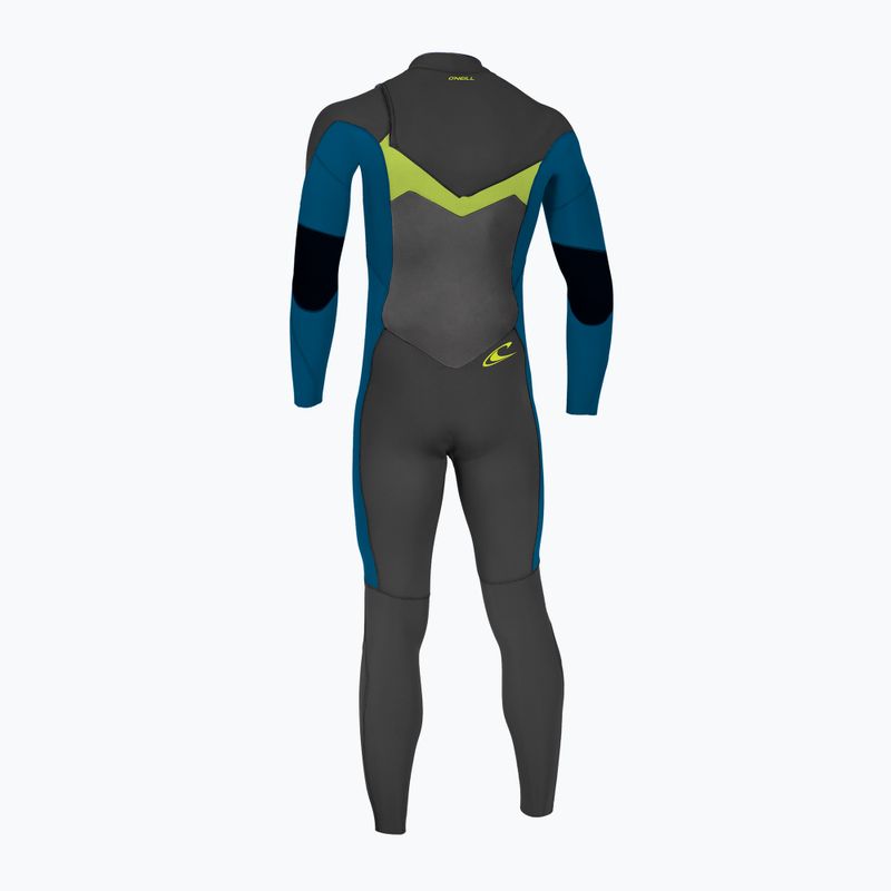 O'Neill Youth Ninja 4/3 Chest Zip Full nero/ ultrablue/ dayglo muta per bambini 2