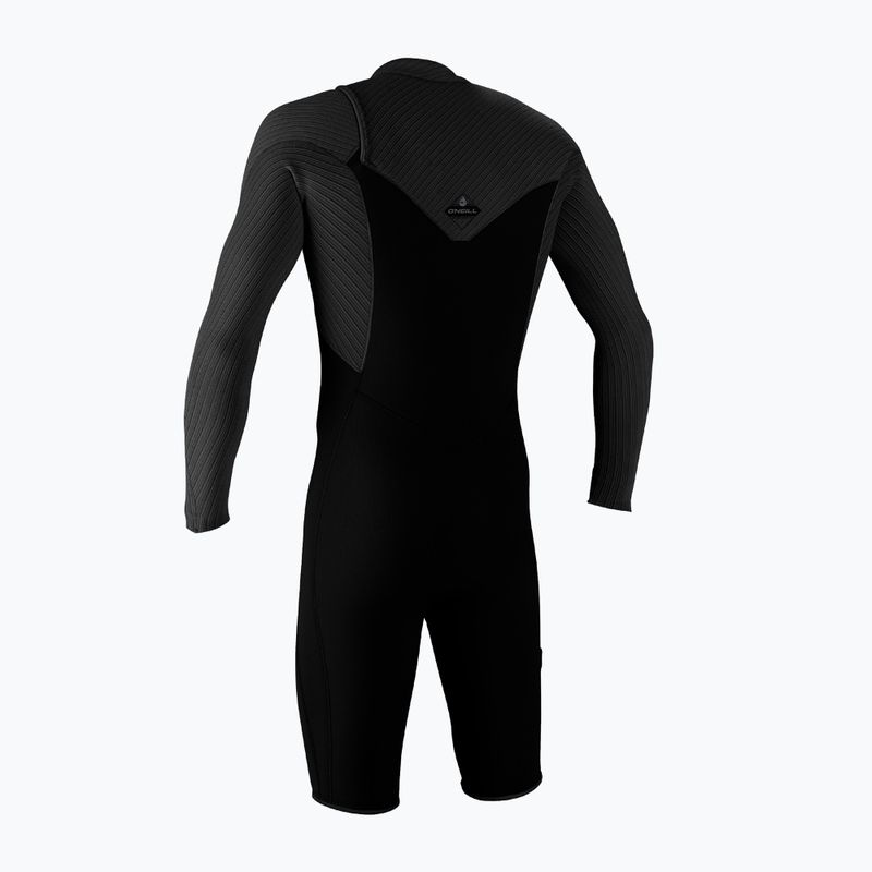 Uomo O'Neill Hyperfreak 2 mm Chest Zip L/S Spring nero schiuma da nuoto 2
