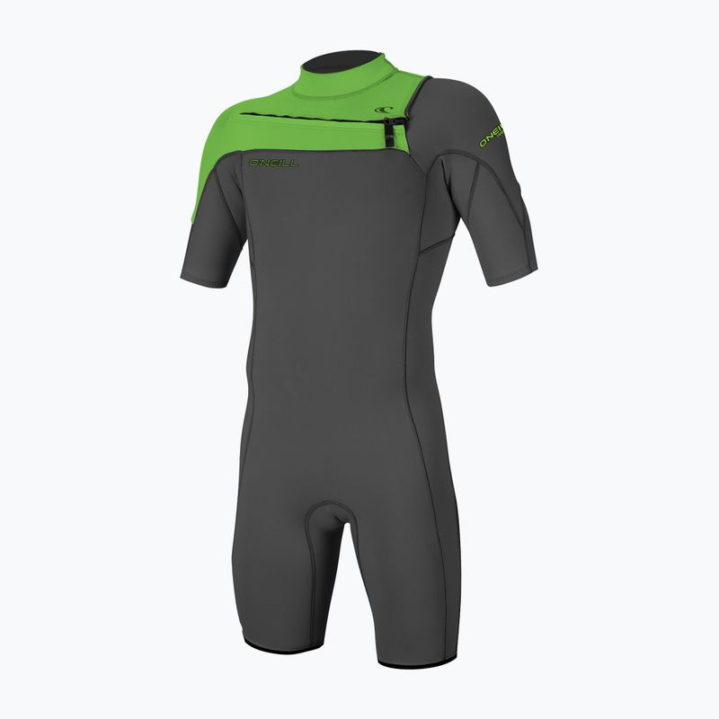 Uomo O'Neill Hammer 2 mm Chest Zip S/S Swim Foam Spring hl7/graphite/dayglo