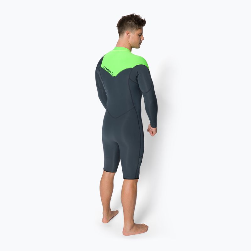 Uomo O'Neill Hammer 2 mm Chest Zip L/S Spring hl7/graphite/dayglo Swim Foam 2