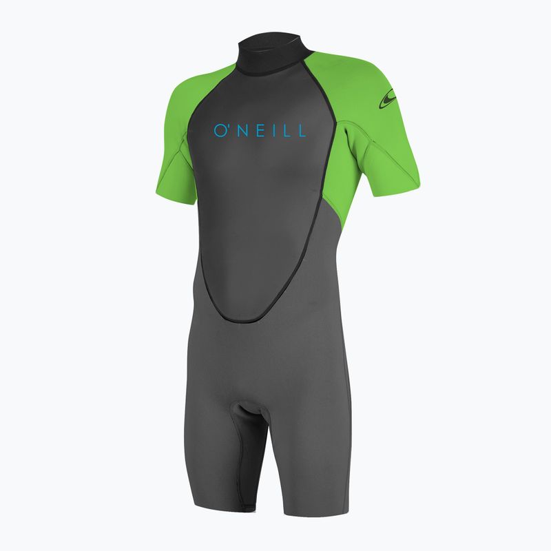 O'Neill Reactor-2 2 mm Back Zip S/S Spring graph/dayglo schiuma da nuoto per bambini