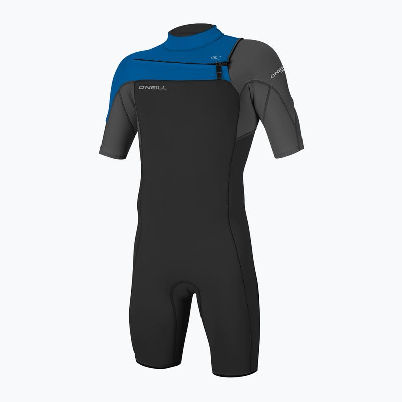 O'Neill Hammer 2 mm Chest Zip S/S Spring nero/grafite/ocean schiuma nuoto bambini