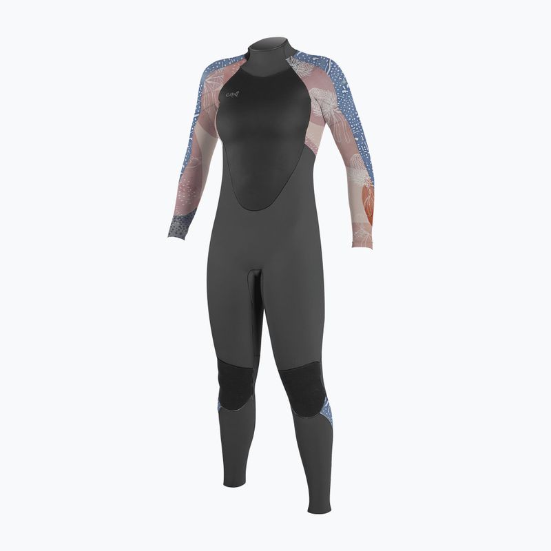 Muta intera O'Neill Epic 4/3 Back Zip grafite/deserto/fioritura/drif da donna 6