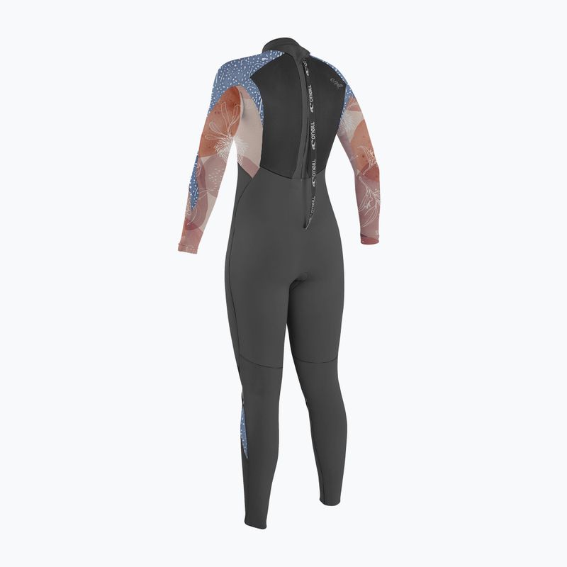 Muta intera O'Neill Epic 4/3 Back Zip grafite/deserto/fioritura/drif da donna 7