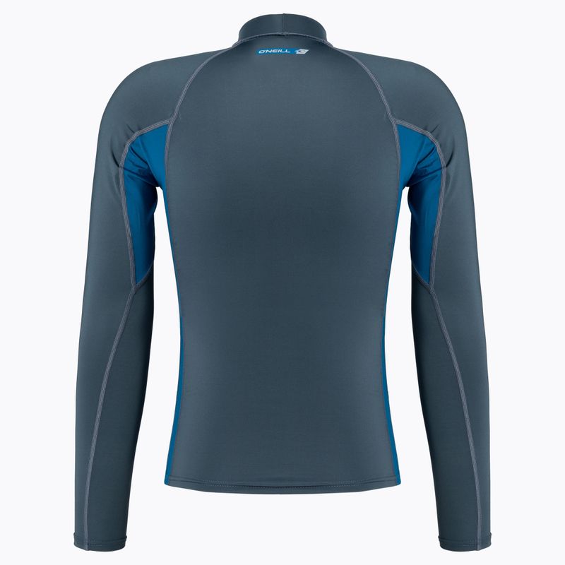 O'Neill Premium Skins Rash Guard a manica lunga da uomo per il nuoto, blu cadetto/blu ultra/cade 2
