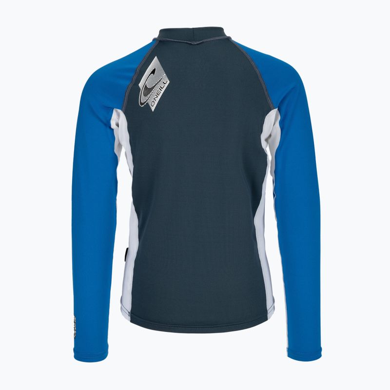 Nuoto per bambini a maniche lunghe O'Neill Premium Skins Rash Guard blu cadetto/bianco oceano 2