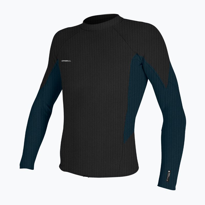 O'Neill Hyperfreak Comp-X 2 mm L/S Top nero/blu cadetto da uomo in neoprene per riscaldamento