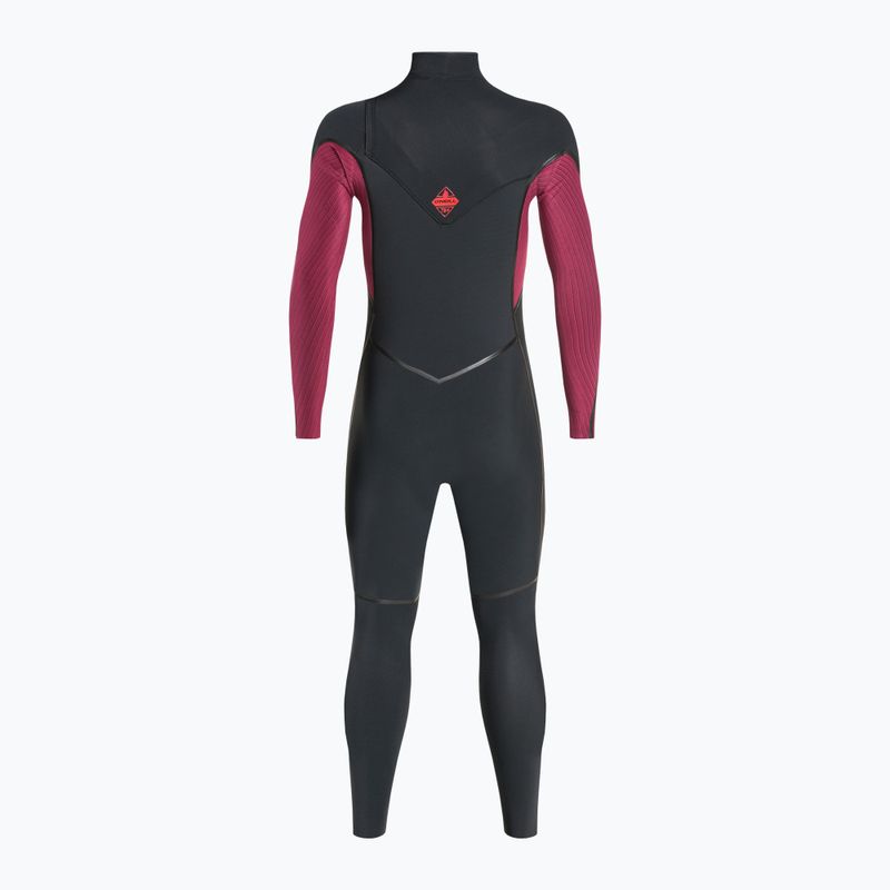 Muta uomo O'Neill Hyperfreak Fire 4/3+ Chest Zip Full nero/rosso scuro per il nuoto 3