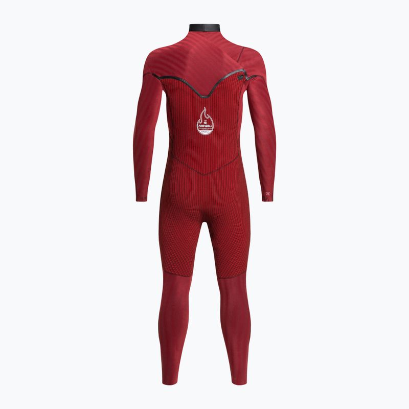 Muta uomo O'Neill Hyperfreak Fire 4/3+ Chest Zip Full nero/rosso scuro per il nuoto 5