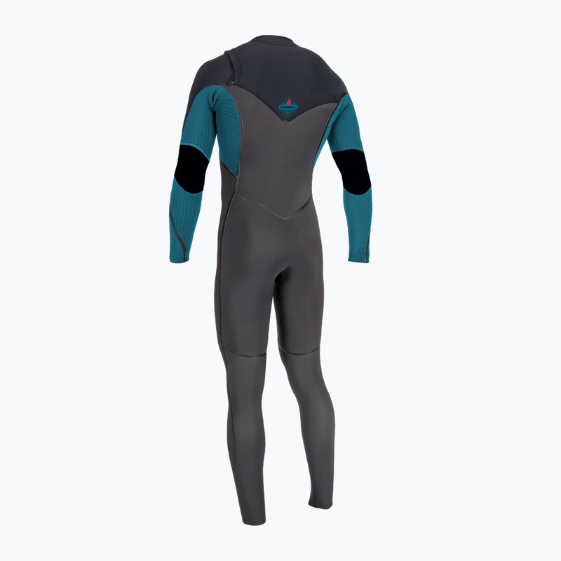 O'Neill Hyperfreak Fire 5/4+ Chest Zip Full midnight/nero/tidepool schiuma da nuoto per bambini 2