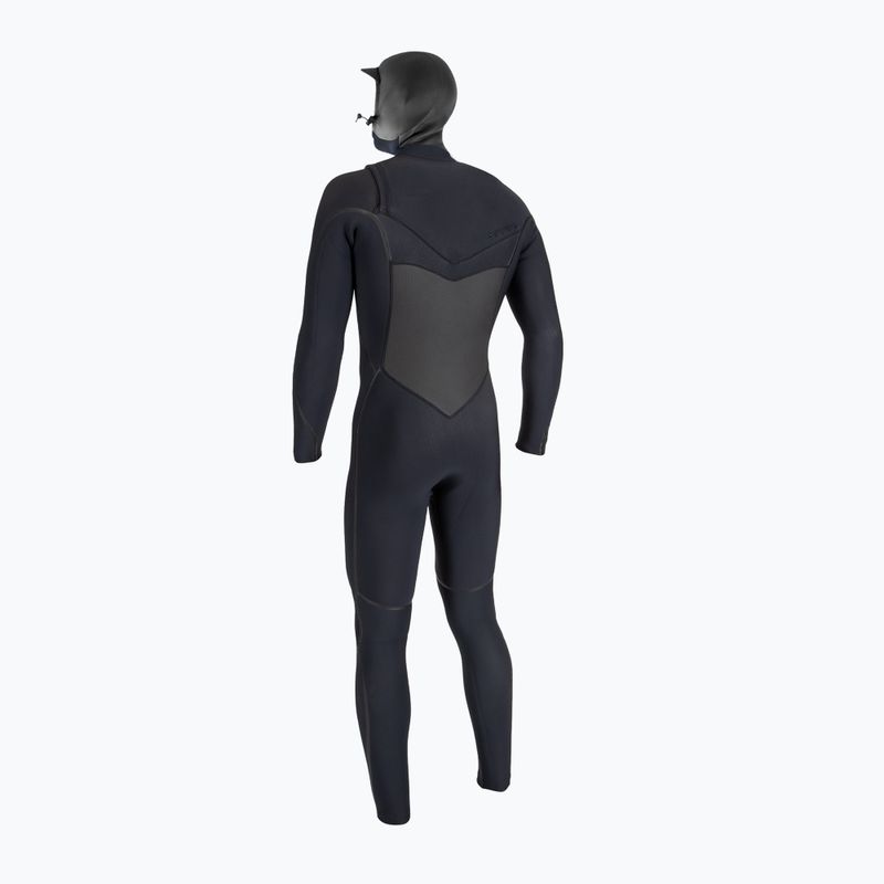 Muta da bagno O'Neill Psycho Tech 6/4+ con zip sul petto e cappuccio nero 5545 da uomo 2