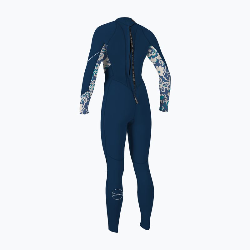 Schiuma da bagno O'Neill Bahia 3/2 Back Zip Full Frnavy/crisflor/crisflor Donna 2