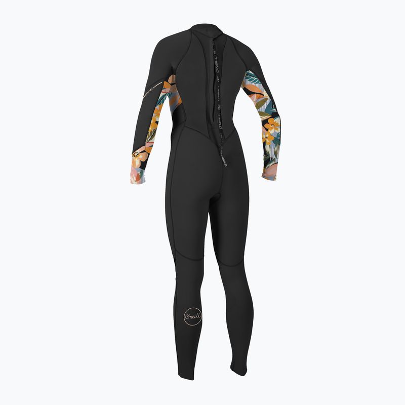 O'Neill Bahia 3/2 Back Zip Full Donna hw4/nero/demiflor Swim Foam 2